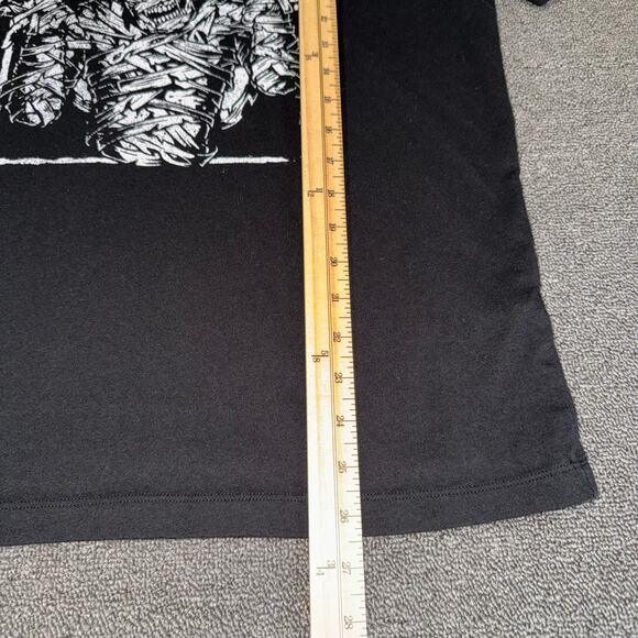 Halloween T-Shirt Mummy Staying Alive Novelty Adult Size Large Casual Black - Picture 6 of 7